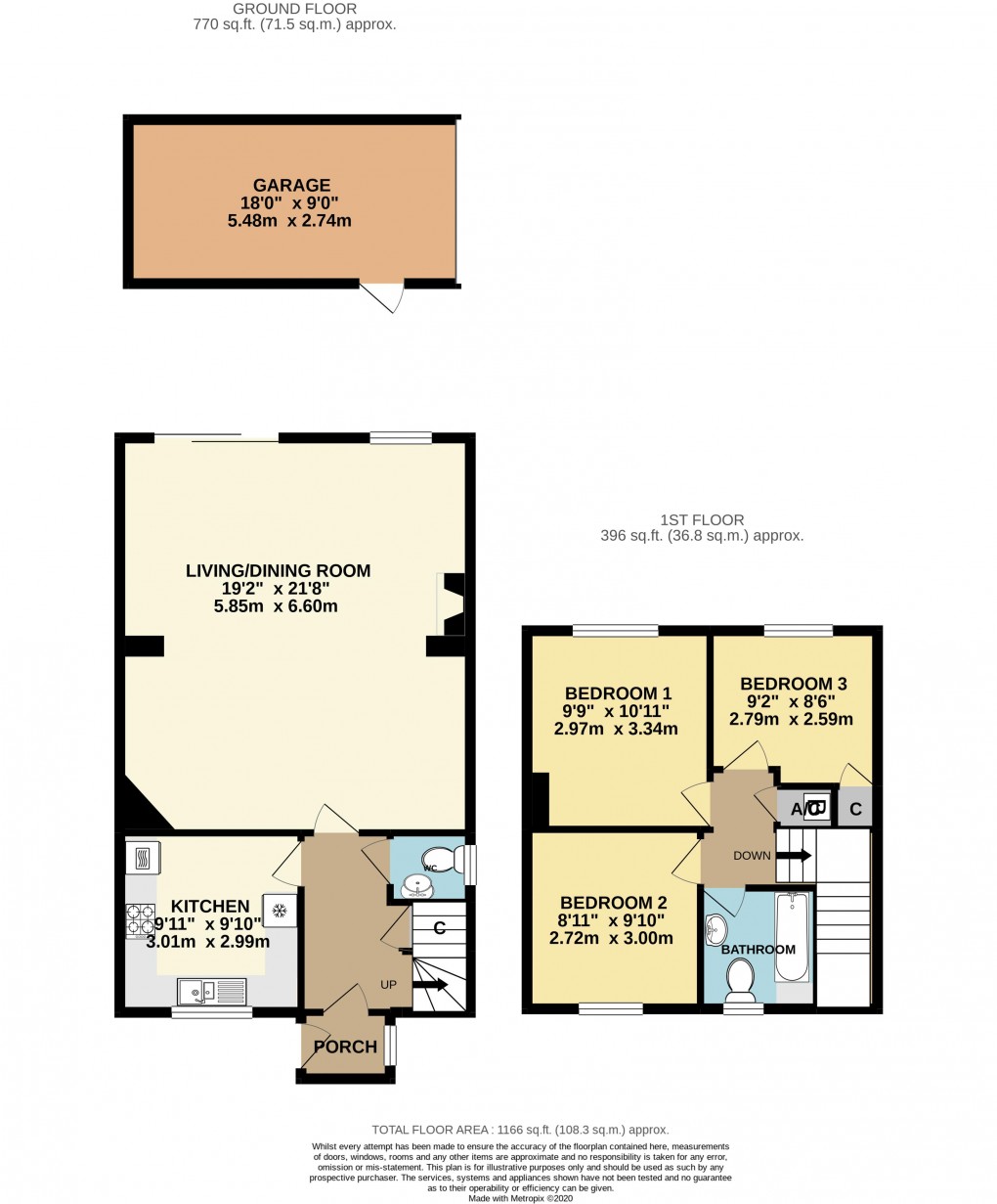 Floorplan for Hillhead, Colyton