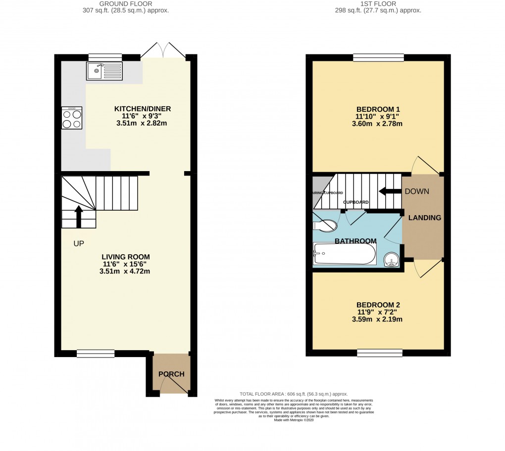 Floorplan for Primrose Way, Seaton