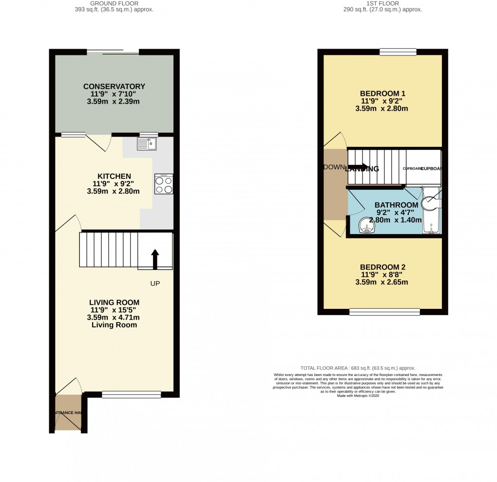Floorplan for Primrose Way, Seaton