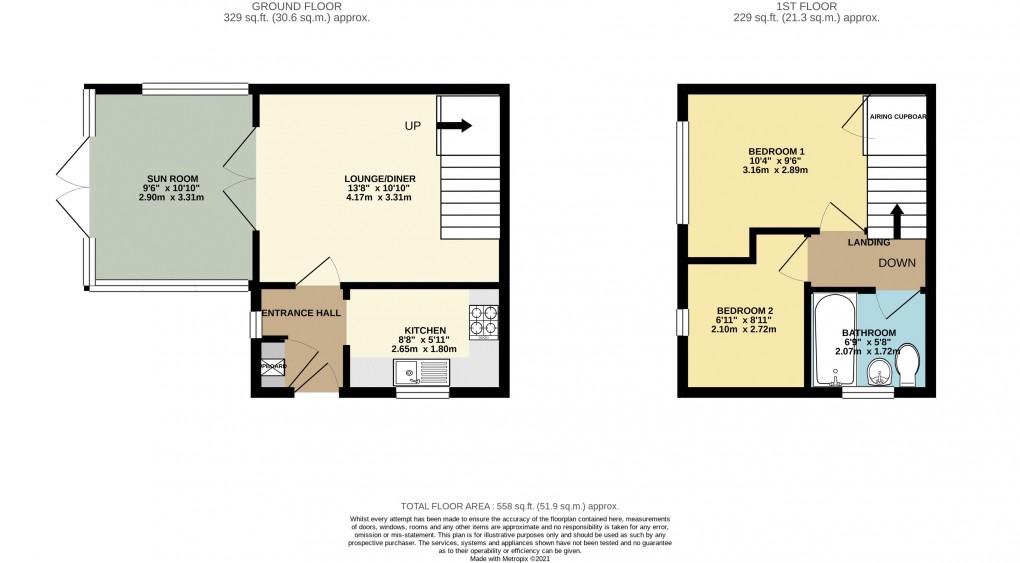 Floorplan for Mead Way, Seaton