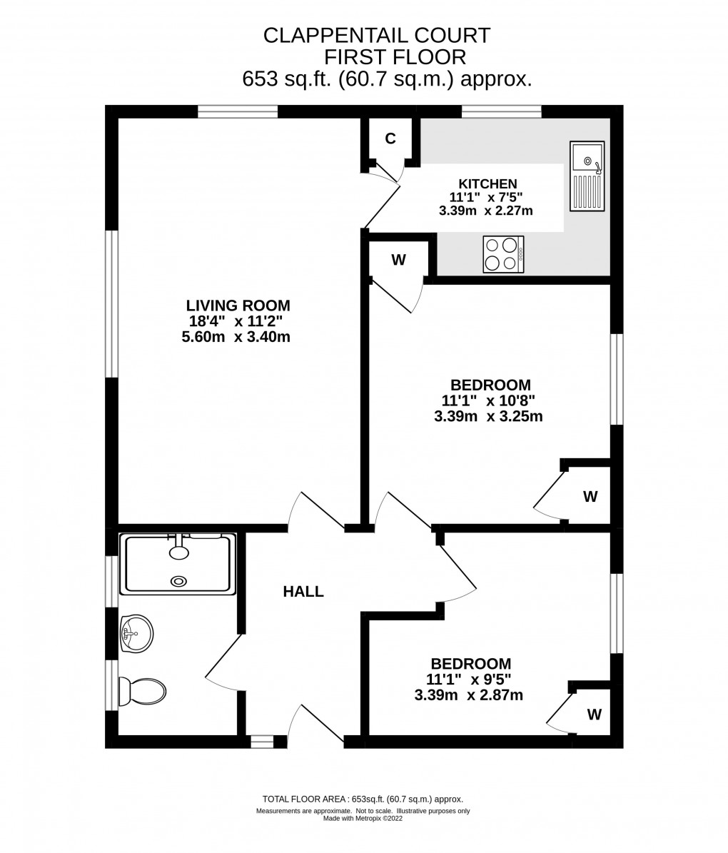 Floorplan for Clappentail Court, Lyme Regis