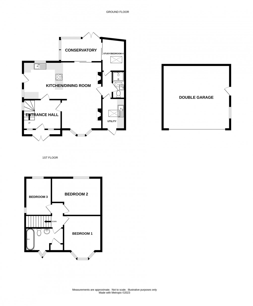 Floorplan for Hill Road, Lyme Regis