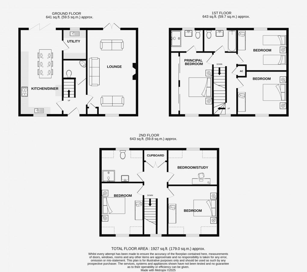 Floorplan for Thornton Pearn Rise, Lyme Regis