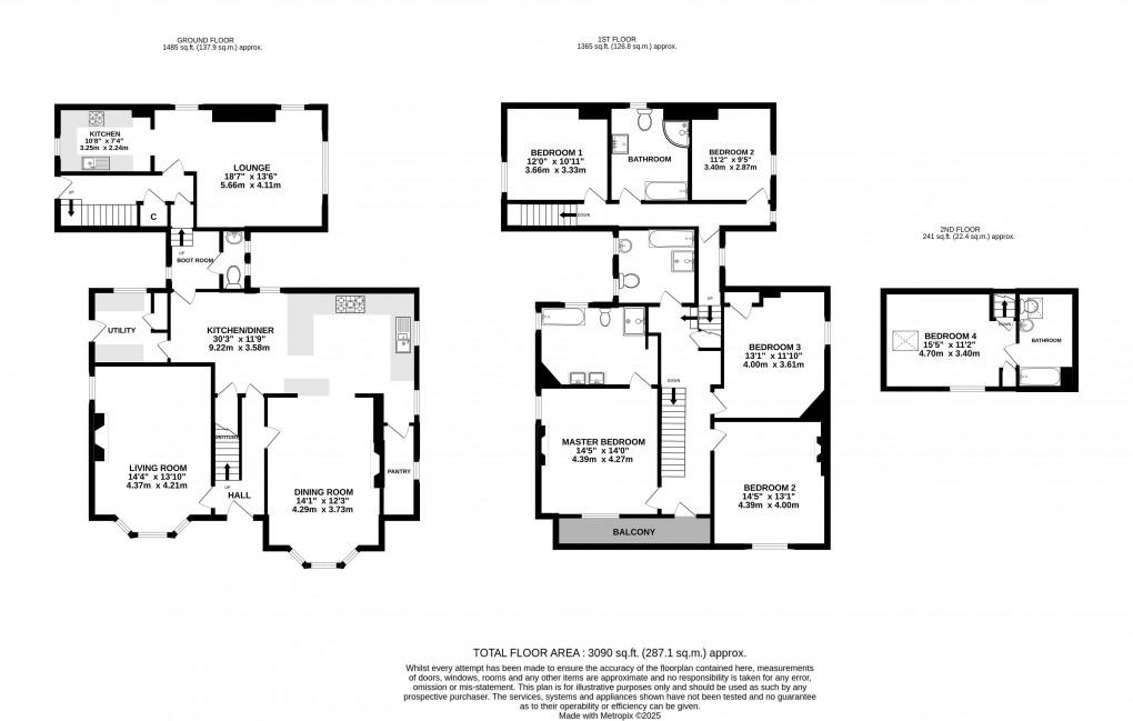 Floorplan for Pound Road, Lyme Regis