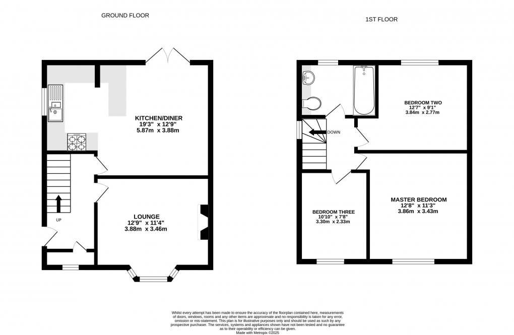 Floorplan for North Avenue, Lyme Regis