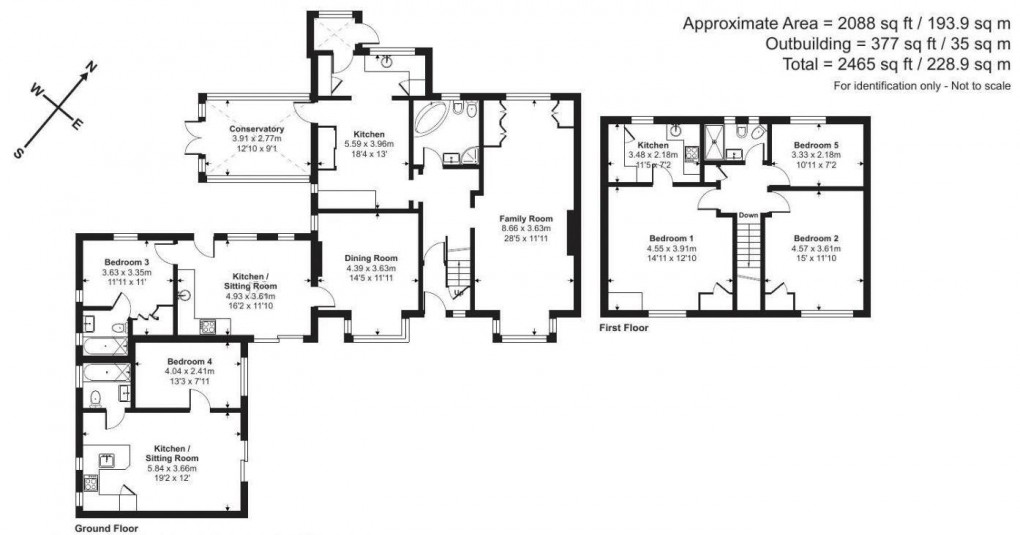 Floorplan for East Cliff, Lyme Regis