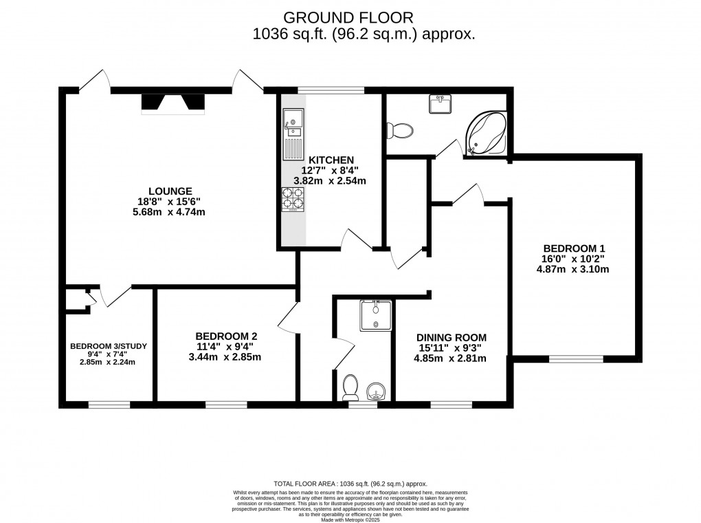 Floorplan for Spring Head Road, Uplyme