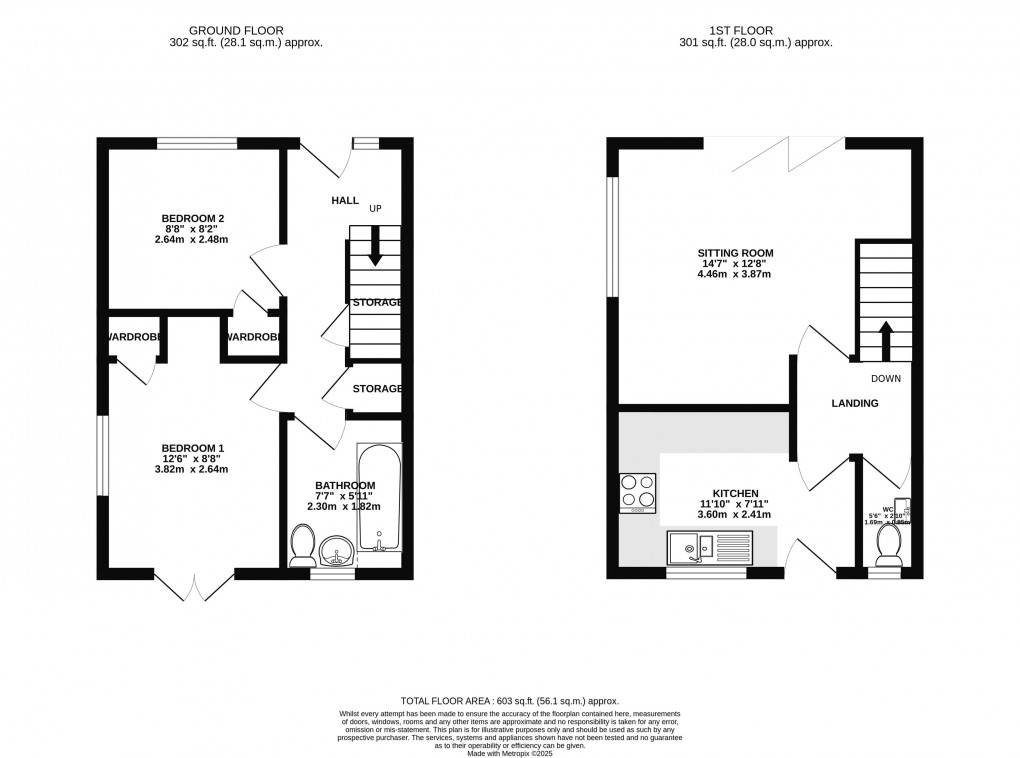 Floorplan for Kidmore Close, Charmouth