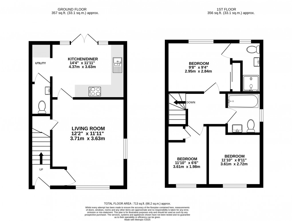 Floorplan for Woodberry Down Way, Lyme Regis