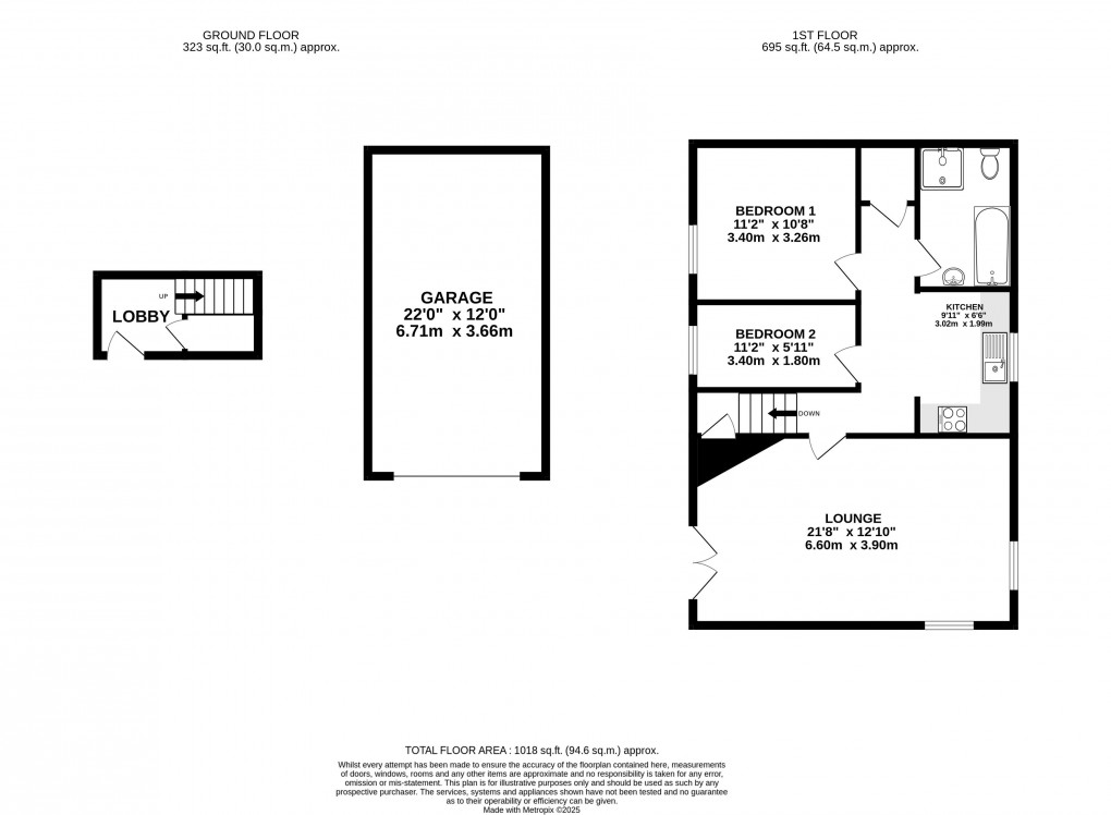 Floorplan for Cobb Road, Lyme Regis