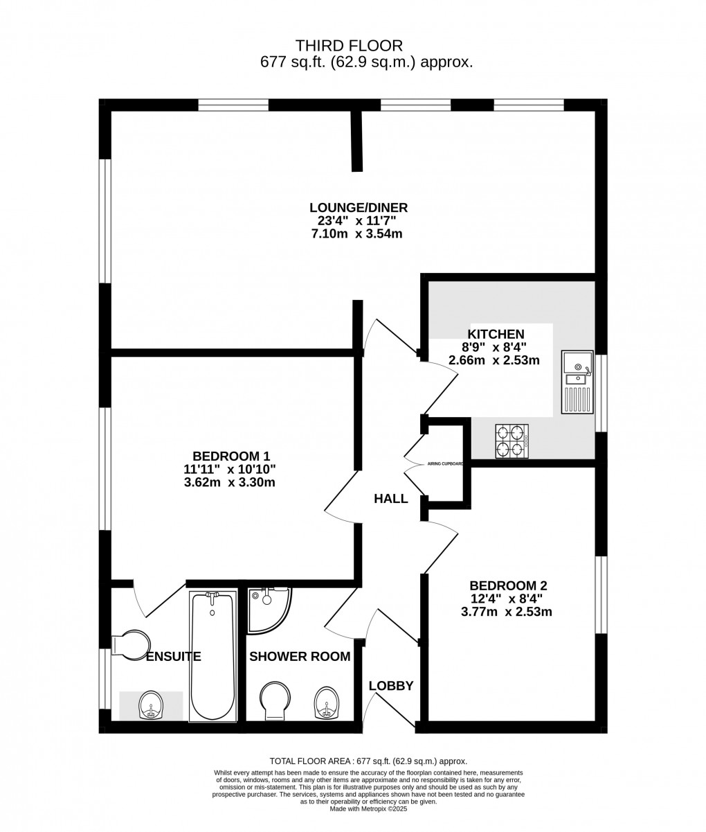 Floorplan for Charmouth Road, Lyme Regis