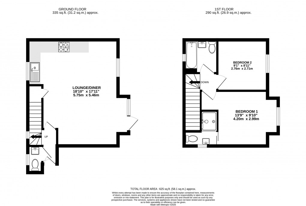 Floorplan for Coombe Street, Lyme Regis