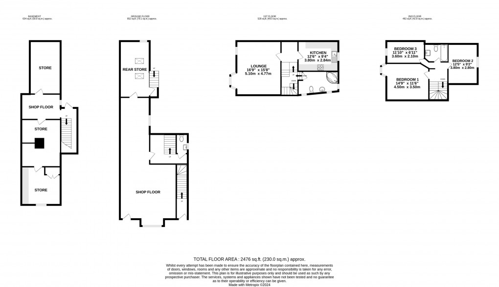 Floorplan for Broad Street, Lyme Regis