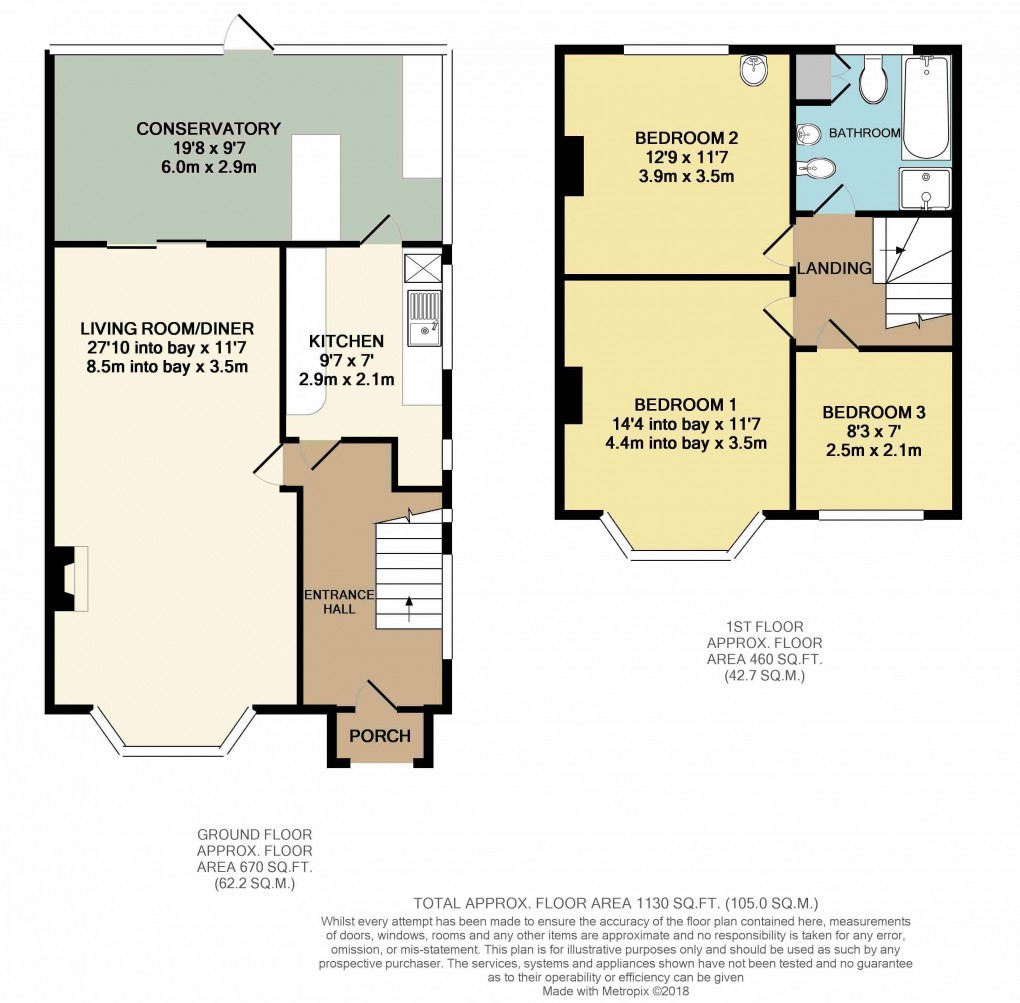 Floorplan for Meadow Avenue, Seaton