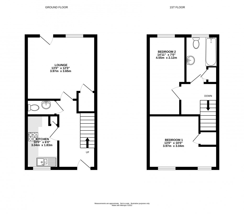 Floorplan for Acorn Close, Lyme Regis, Dorset
