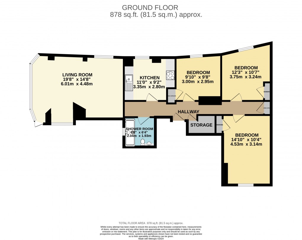 Floorplan for Castle Hill, Seaton, Devon