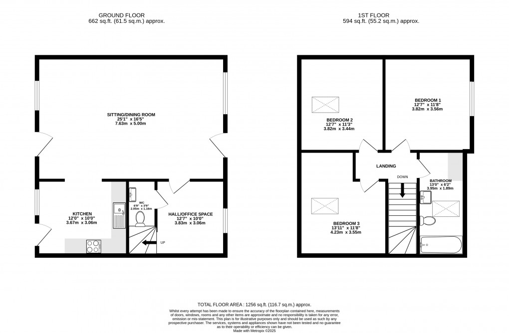Floorplan for Rousdon, Lyme Regis, Dorset