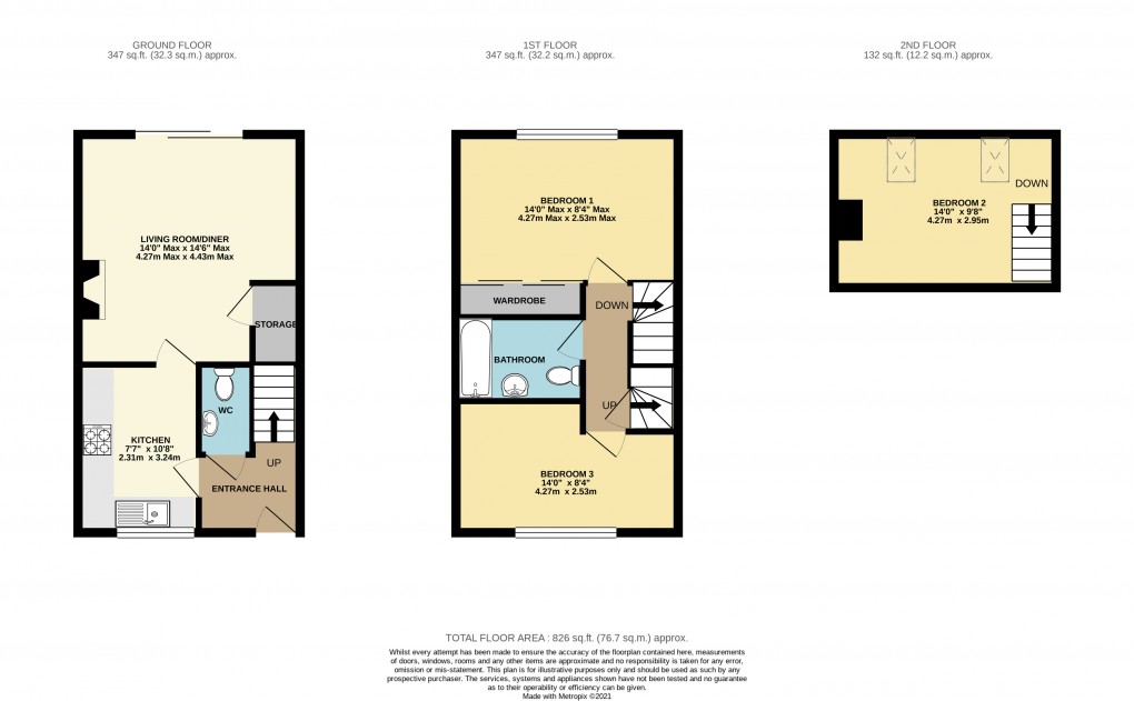 Floorplan for Townsend, Beer, Devon
