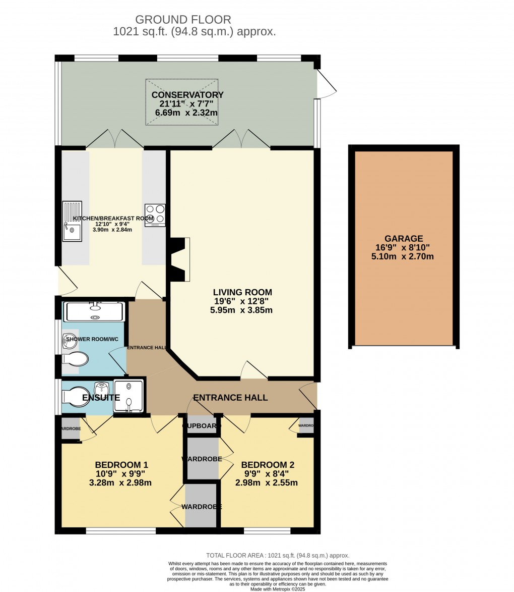Floorplan for Rowan Drive, Seaton, Devon