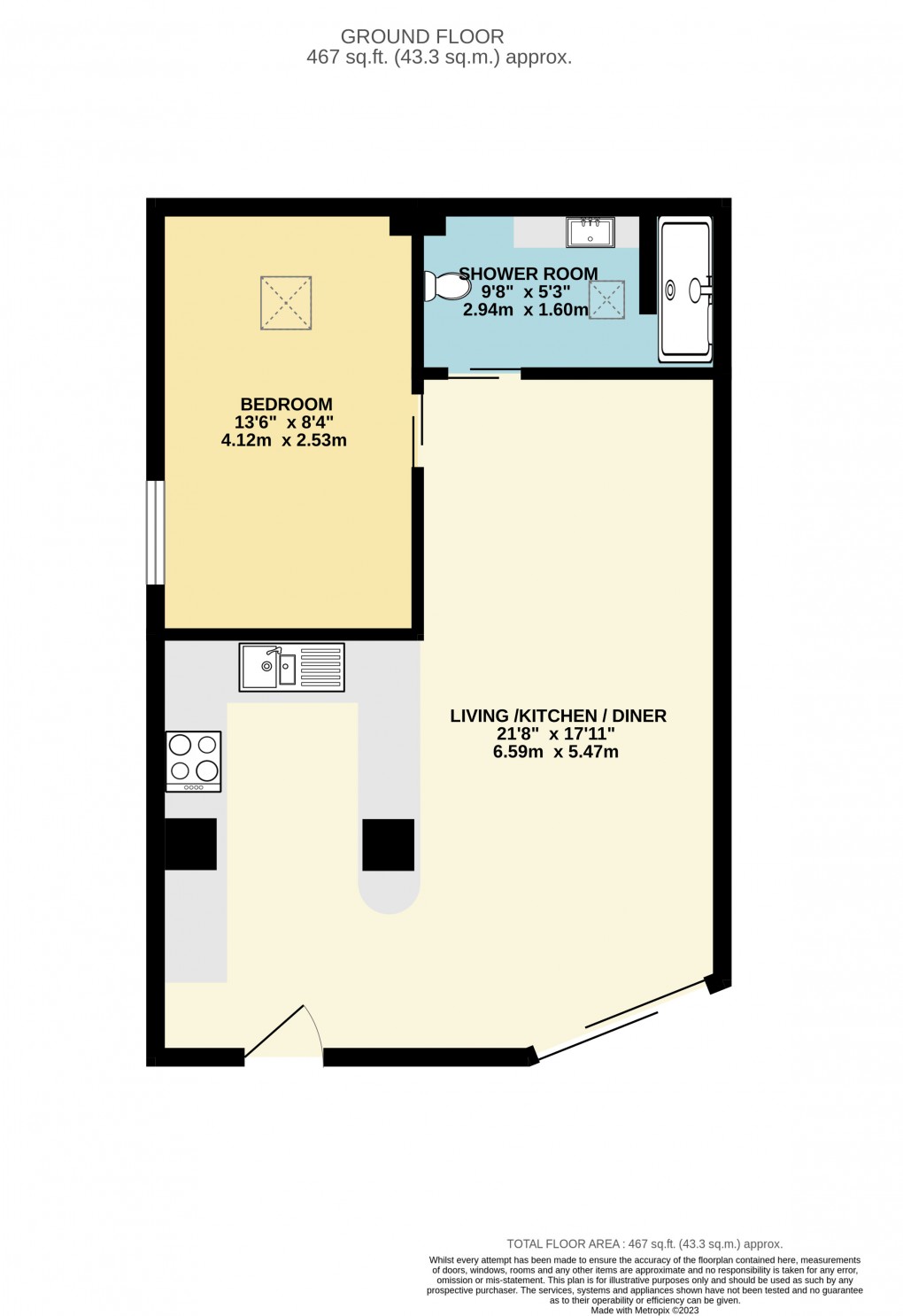 Floorplan for Seaton, Devon