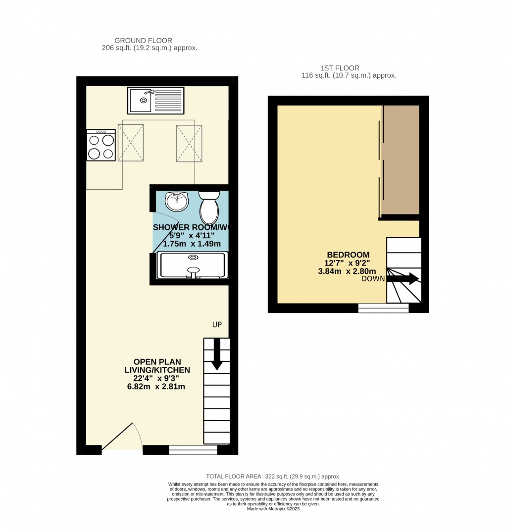 Floorplan for Seaton, Devon