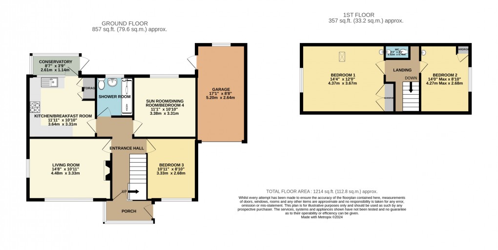 Floorplan for Littlefields, Seaton