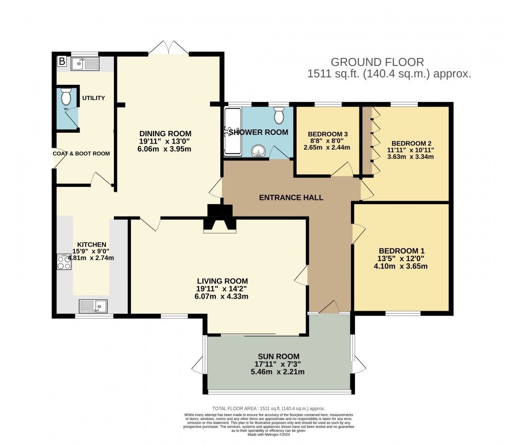 Floorplan for Barline, Beer, Seaton