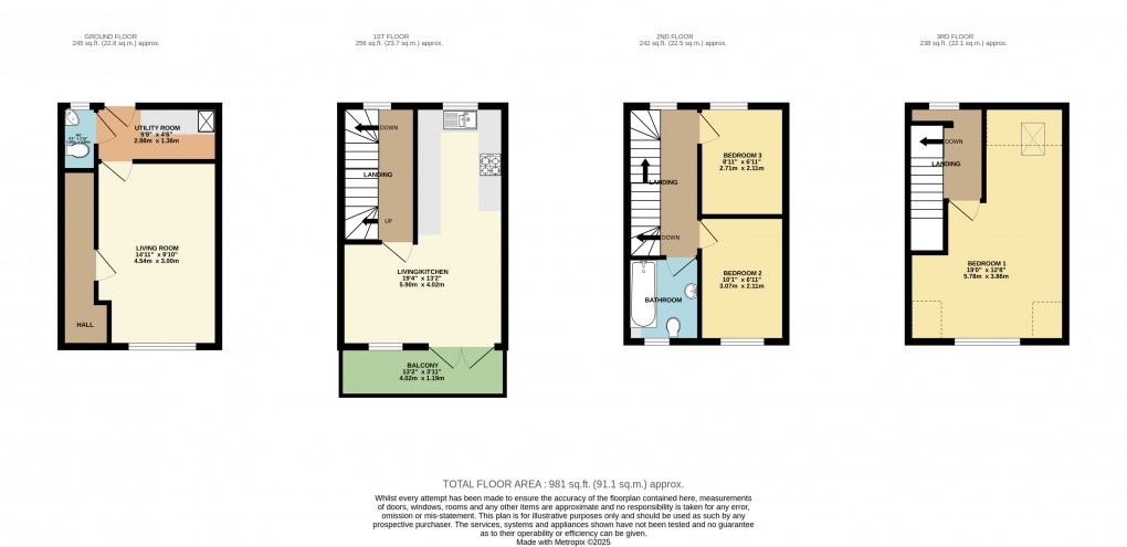 Floorplan for Seaton Court, Seaton