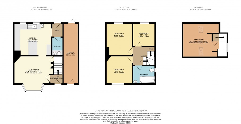 Floorplan for Courtenay Drive, Colyton, Devon