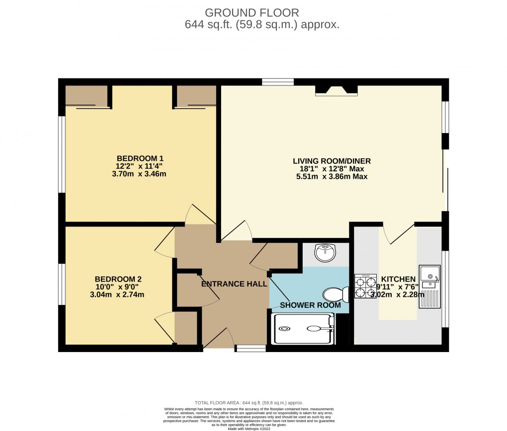 Floorplan for Woodfields, Seaton