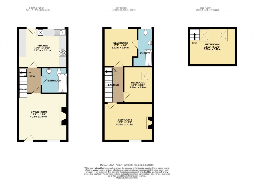 Floorplan for York Road, Seaton